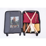 Expandable 3 Piece Luggage Sets PC Lightweight & Durable Suitcase with Two Hooks, Spinner Wheels, TSA Lock, (21/25/29) Peach