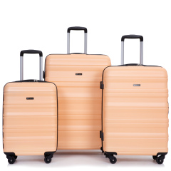 Tripcomp Hardside Luggage Set 3-Piece Set(21/25/29) Lightweight Suitcase 4-Wheeled Suitcase Set(Pink)