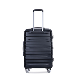 مجموعة حقائب سفر صلبة من 5 قطع من تريبكومب مع حقيبة دافل، حقائب سفر دوارة مقاس 20 و24 و28 بوصة مع قفل TSA (أسود)