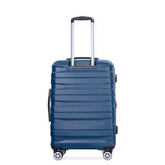 مجموعة حقائب سفر صلبة من تريب كومب مكونة من 5 قطع بعجلات دوارة وقفل TSA، حقائب سفر وحقيبة دافل بمقاسات 20/24/28 بوصة، لون أزرق داكن