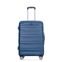 مجموعة حقائب سفر صلبة من تريب كومب مكونة من 5 قطع بعجلات دوارة وقفل TSA، حقائب سفر وحقيبة دافل بمقاسات 20/24/28 بوصة، لون أزرق داكن