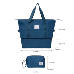 مجموعة حقائب سفر صلبة من تريب كومب مكونة من 5 قطع بعجلات دوارة وقفل TSA، حقائب سفر وحقيبة دافل بمقاسات 20/24/28 بوصة، لون أزرق داكن