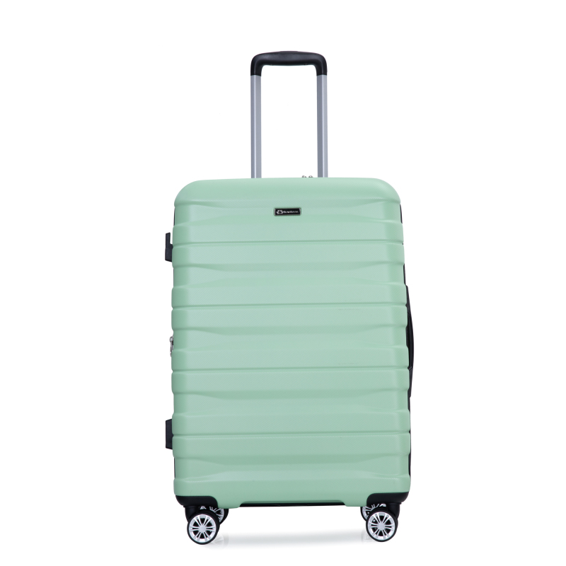Luggage set of 5 pieces, expandable hard PC luggage set with TSA lock for rotating wheels, lightweight rolling luggage for men and women, Light Green