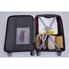 طقم حقائب سفر تريبكومب مكون من 5 قطع، حقيبة سفر صلبة (20/24/28) مع قفل TSA، حقيبة سفر بعجلات دوارة. (لون بنفسجي فاتح)