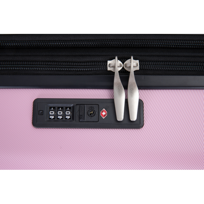 Luggage set of 5 pieces, expandable hard PC luggage set with TSA lock for rotating wheels, lightweight rolling luggage for men and women, Pink