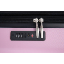 Luggage set of 5 pieces, expandable hard PC luggage set with TSA lock for rotating wheels, lightweight rolling luggage for men and women, Pink