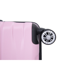 مجموعة حقائب سفر تريبكومب، 5 قطع، حقيبة سفر صلبة (20/24/28) مع قفل TSA، حقيبة سفر بعجلات دوارة. (وردي)