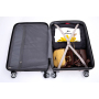 Luggage set of 5 pieces, expandable hard PC luggage set with TSA lock for rotating wheels, lightweight rolling luggage for men and women, Sand