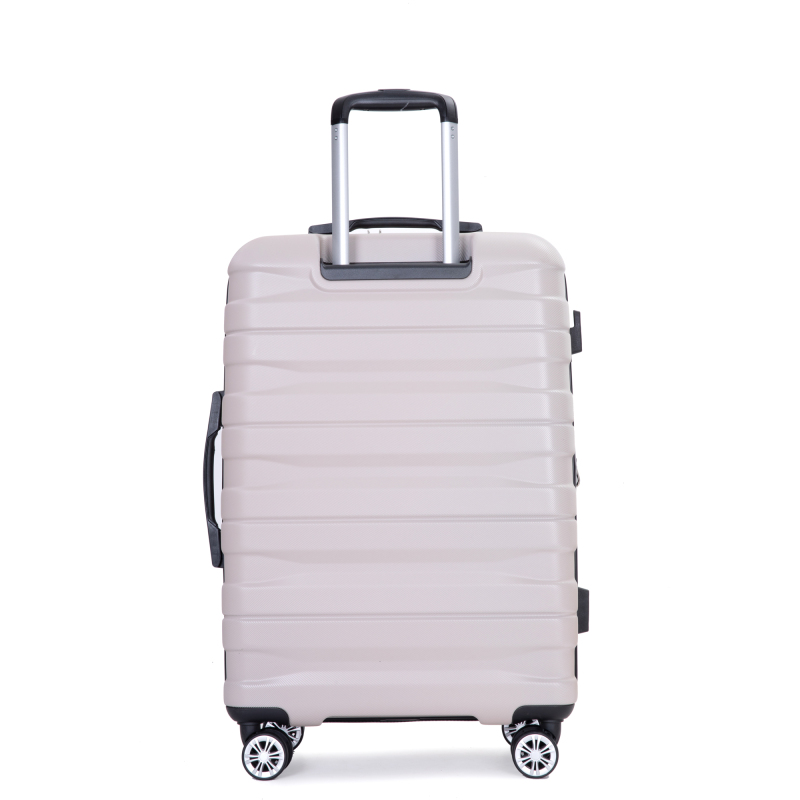 Luggage set of 5 pieces, expandable hard PC luggage set with TSA lock for rotating wheels, lightweight rolling luggage for men and women, Sand