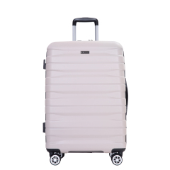 Luggage set of 5 pieces, expandable hard PC luggage set with TSA lock for rotating wheels, lightweight rolling luggage for men and women, Sand