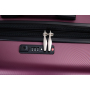 Luggage set of 5 pieces, expandable hard PC luggage set with TSA lock for rotating wheels, lightweight rolling luggage for men and women, Wine Red