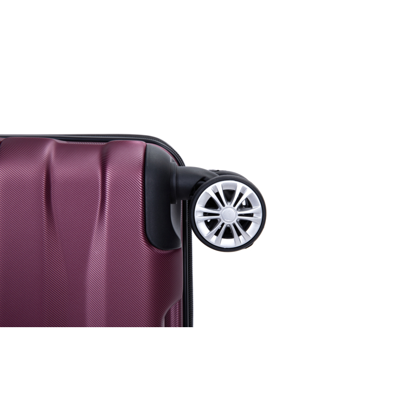Luggage set of 5 pieces, expandable hard PC luggage set with TSA lock for rotating wheels, lightweight rolling luggage for men and women, Wine Red