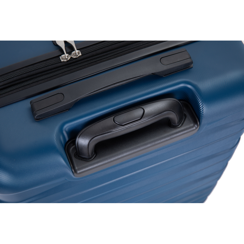 3 Piece Luggage Sets PC Lightweight & Durable Expandable Suitcase with Two Hooks, Double Spinner Wheels, TSA Lock, (21/25/29) Dark Blue