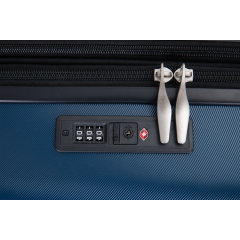 3 Piece Luggage Sets PC Lightweight & Durable Expandable Suitcase with Two Hooks, Double Spinner Wheels, TSA Lock, (21/25/29) Dark Blue