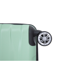 3 Piece Luggage Sets PC Lightweight & Durable Expandable Suitcase with Two Hooks, Double Spinner Wheels, TSA Lock, (21/25/29) Light Green