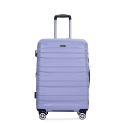 3 Piece Luggage Sets PC Lightweight & Durable Expandable Suitcase with Two Hooks, Double Spinner Wheels, TSA Lock, (21/25/29) Light Purple