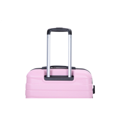 3 Piece Luggage Sets PC Lightweight & Durable Expandable Suitcase with Two Hooks, Double Spinner Wheels, TSA Lock, (21/25/29) Pink