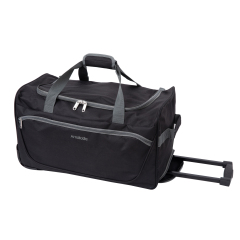 Amalodie Bag 21"Polyester Rolling Collapsible Wheeled Duffel Bag for Traveling,Black