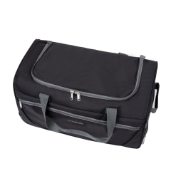 Amalodie Bag 21"Polyester Rolling Collapsible Wheeled Duffel Bag for Traveling,Black