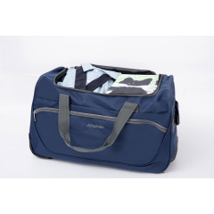 Amalodie Bag 21"Polyester Rolling Collapsible Wheeled Duffel Bag for Traveling,Blue