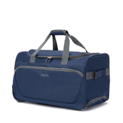 Amalodie Bag 21"Polyester Rolling Collapsible Wheeled Duffel Bag for Traveling,Blue