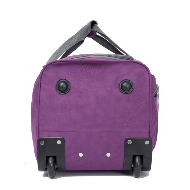 Amalodie Bag 21"Polyester Rolling Collapsible Wheeled Duffel Bag for Traveling,Purple