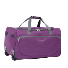 Amalodie Bag 21"Polyester Rolling Collapsible Wheeled Duffel Bag for Traveling,Purple