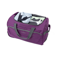 Amalodie Bag 21"Polyester Rolling Collapsible Wheeled Duffel Bag for Traveling,Purple