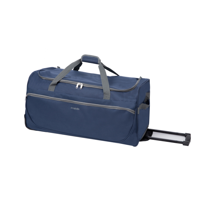 Amalodie Bag 30"Polyester Rolling Collapsible Wheeled Duffel Bag for Traveling, Blue