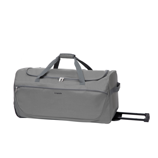 Amalodie Bag 30"Polyester Rolling Collapsible Wheeled Duffel Bag for Traveling,Gray