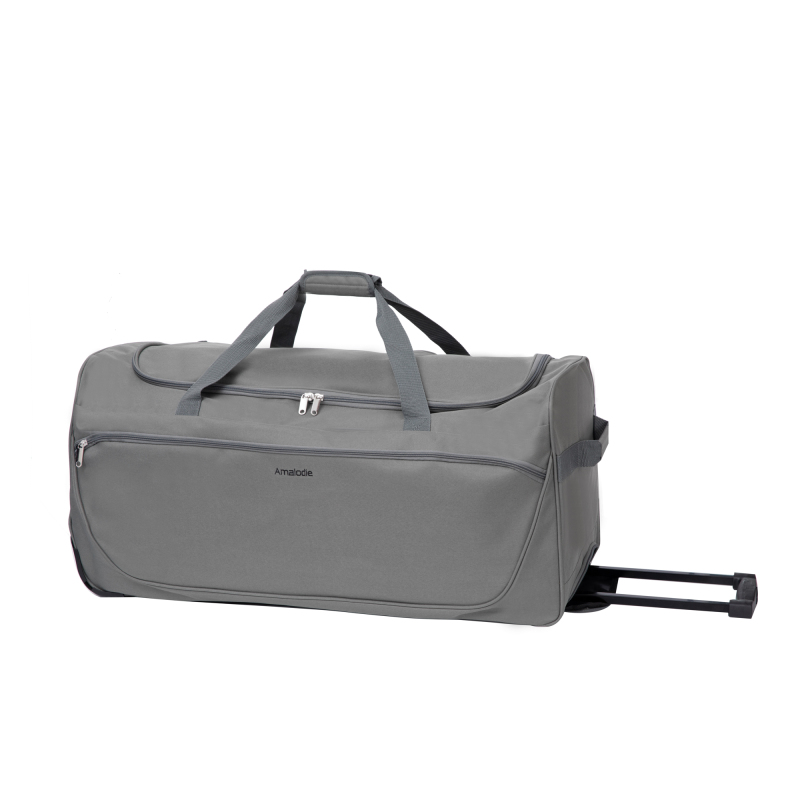 Amalodie Bag 30"Polyester Rolling Collapsible Wheeled Duffel Bag for Traveling,Gray