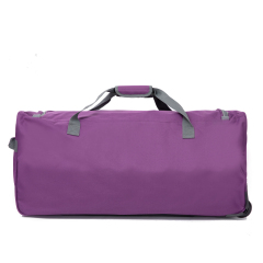 Amalodie Bag 30"Polyester Rolling Collapsible Wheeled Duffel Bag for Traveling,Purple