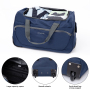 Amalodie Bag 36"Polyester Rolling Collapsible Wheeled Duffel Bag for Traveling, Blue