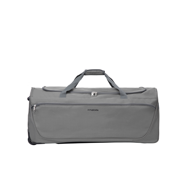 Amalodie Bag 36"Polyester Rolling Collapsible Wheeled Duffel Bag for Traveling, Gray