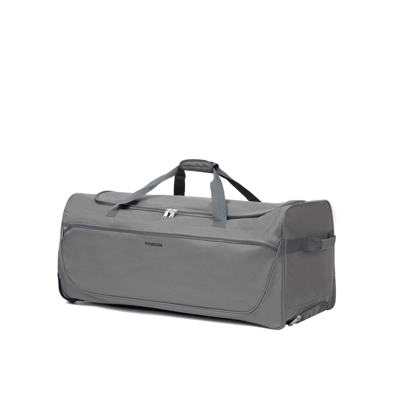 Amalodie Bag 36"Polyester Rolling Collapsible Wheeled Duffel Bag for Traveling, Gray