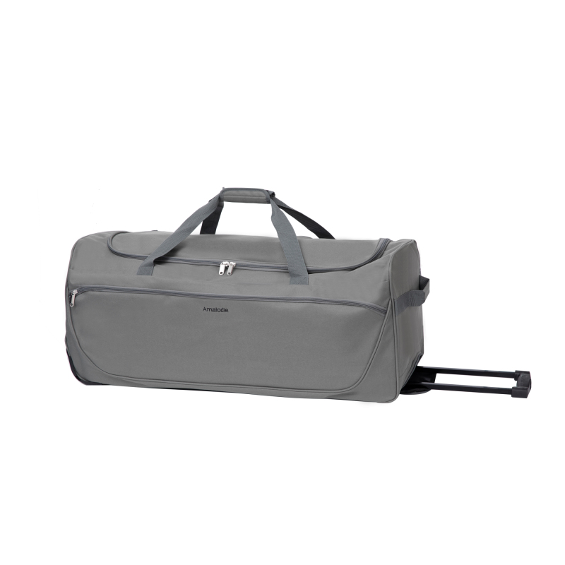 Amalodie Bag 36"Polyester Rolling Collapsible Wheeled Duffel Bag for Traveling, Gray