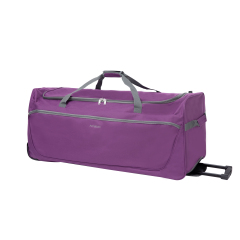 Amalodie Bag 36"Polyester Rolling Collapsible Wheeled Duffel Bag for Traveling, Purple