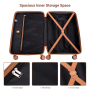 Luggage Sets 6 Piece, Hardshell Suitcase Set with Spinner Wheels, TSA Lock with Duffel Bag and 2 Piece Packing Cubes, Black