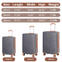 Luggage Sets 6 Piece, Hardshell Suitcase Set with Spinner Wheels, TSA Lock with Duffel Bag and 2 Piece Packing Cubes, Gray