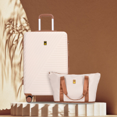 Luggage Sets 6 Piece, Hardshell Suitcase Set with Spinner Wheels, TSA Lock with Duffel Bag and 2 Piece Packing Cubes, Creamy White