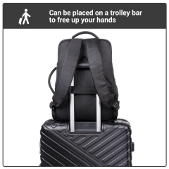 Travelhouse 6 Piece Luggage Set Hardshell Lightweight Suitcase with Carry On Backpack Duffel Bag and Packing Cube.Black