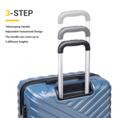 트래블하우스 6피스 여행 가방 세트 (하드쉘 경량 캐리어, 기내용 백팩, 더플백, 패킹 큐브 포함). 블루