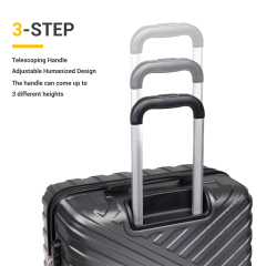 Travelhouse 6 Piece Luggage Set Hardshell Lightweight Suitcase with Carry On Backpack Duffel Bag and Packing Cube.Gray