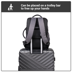 Travelhouse 6 Piece Luggage Set Hardshell Lightweight Suitcase with Carry On Backpack Duffel Bag and Packing Cube.Gray