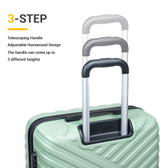 트래블하우스 6피스 여행 가방 세트 (하드쉘 경량 캐리어, 기내용 백팩, 더플백, 패킹 큐브 포함). 그린