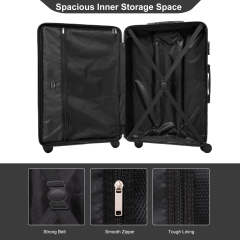 Travelhouse 6 Piece Luggage Set Hardshell Lightweight Suitcase with Carry On Backpack Duffel Bag and Packing Cube.Green