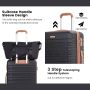 Luggage Sets 5 Piece,Suitcases with Double Spinner Wheels and TSA Lock,Hardcase 3 set Luggage with Travel Duffle Bag,Carry On Luggage Set