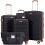 Luggage Sets 5 Piece,Suitcases with Double Spinner Wheels and TSA Lock,Hardcase 3 set Luggage with Travel Duffle Bag,Carry On Luggage Set