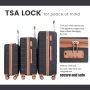 Luggage Sets 5 Piece,Suitcases with Double Spinner Wheels and TSA Lock,Hardcase 3 set Luggage with Travel Duffle Bag,Carry On Luggage Set