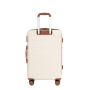 Amalodie luggage 6 Piece Luggage Set, ABS Hard Shell Travel Suitcase with TSA Lock,Beige